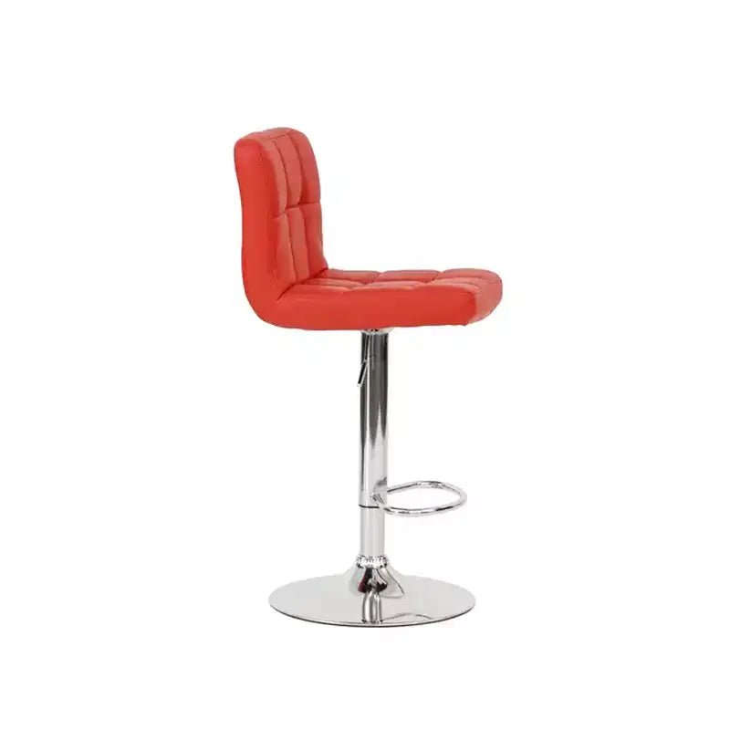 Set di 2 sgabelli da bar in similpelle con sollevamento a gas, colore rosso