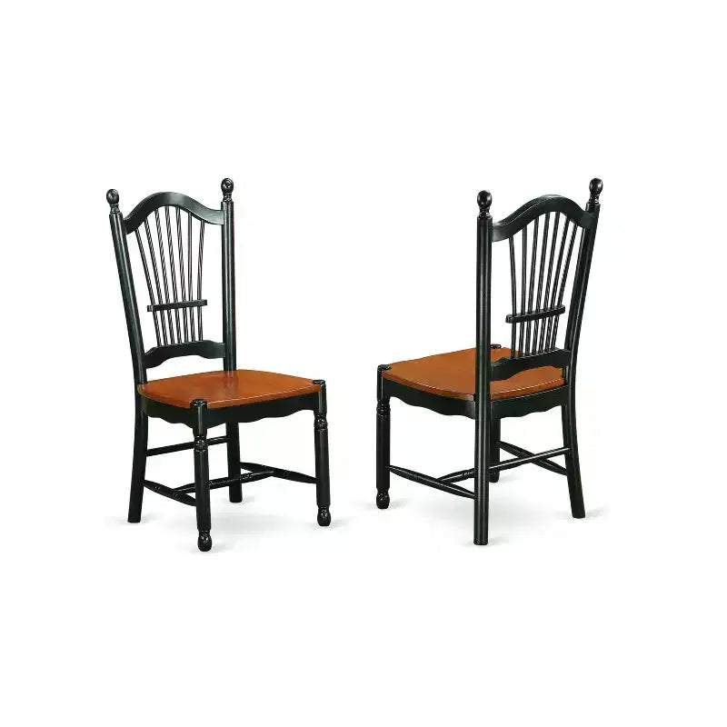 Set da pranzo 7 pezzi Kenley finitura Ciliegio Nero