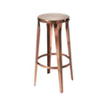HomeRoots 30 Copper Iron Backless Bar Height Bar Chair