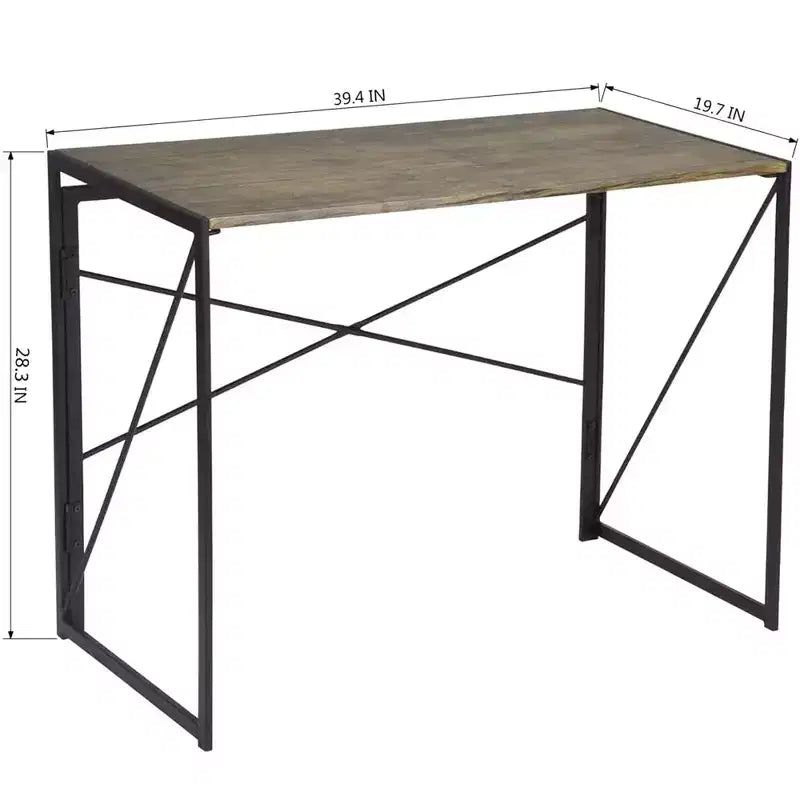 Scrivania Pieghevole Moderna Piccola per Computer per Ufficio Domestico, Rovere Chiaro, 99 cm