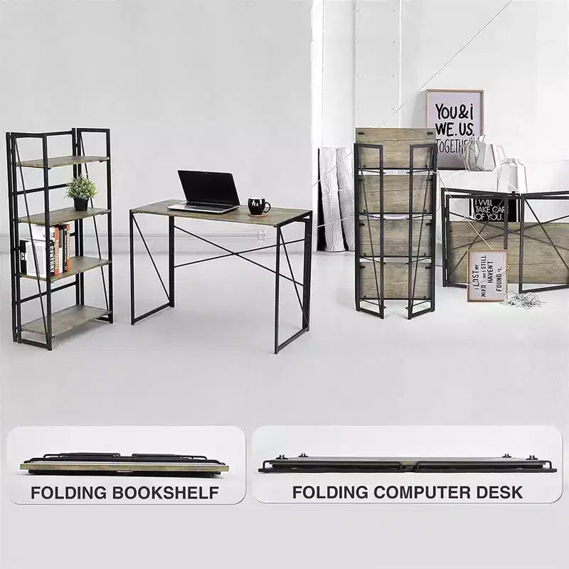 Scrivania Pieghevole Moderna Piccola per Computer per Ufficio Domestico, Rovere Chiaro, 99 cm