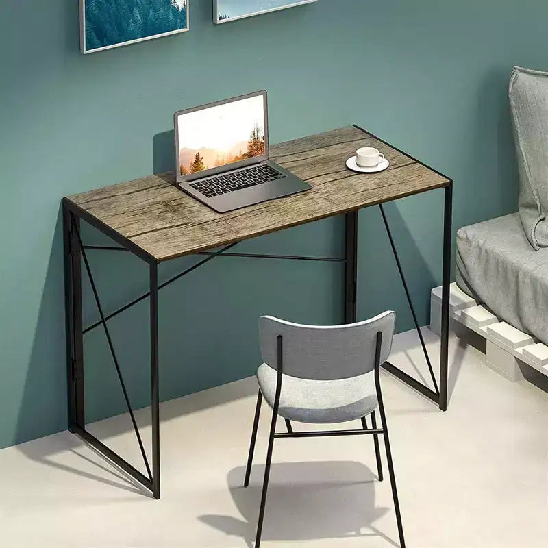 Scrivania Pieghevole Moderna Piccola per Computer per Ufficio Domestico, Rovere Chiaro, 99 cm