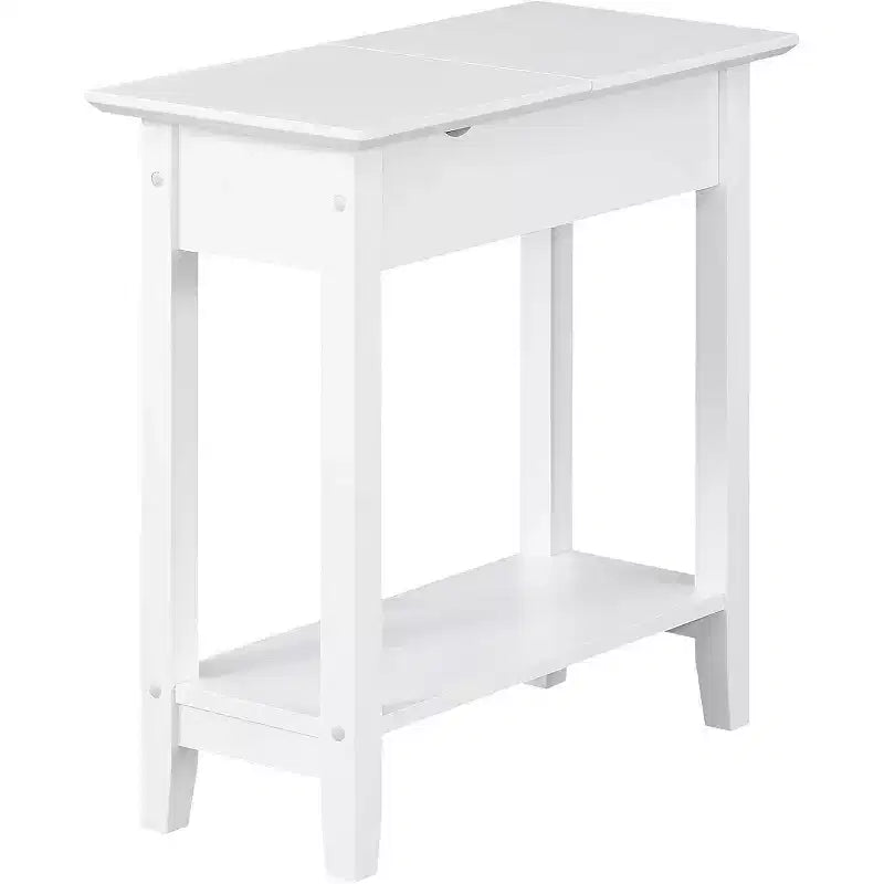 Tavolino Belmont Slim Flip Top con vano portaoggetti nascosto, stazione di ricarica integrata, porte USB e foro per la gestione dei cavi