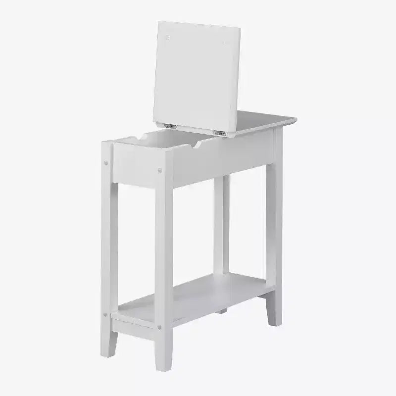 Tavolino Belmont Slim Flip Top con vano portaoggetti nascosto, stazione di ricarica integrata, porte USB e foro per la gestione dei cavi