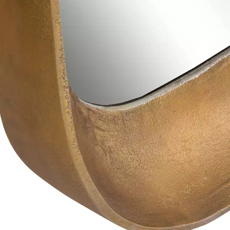 Specchio da parete ad arco Uttermost Bradano in ottone antico 23 3/4 x 35 1/2