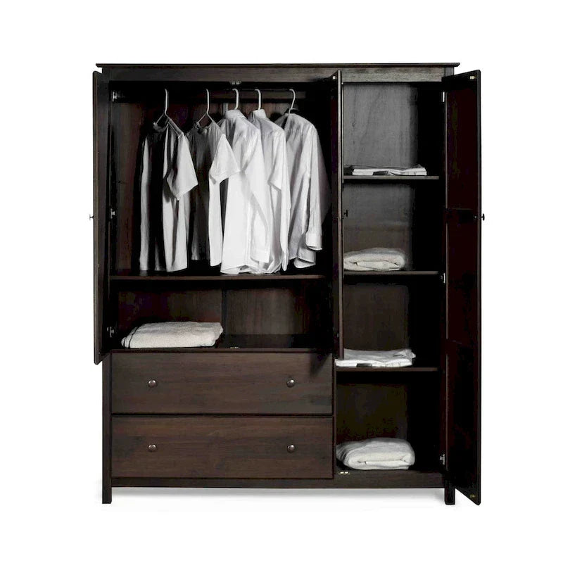 Armadio Grain Wood Furniture Shaker Wood a 3 ante - 60x72x22