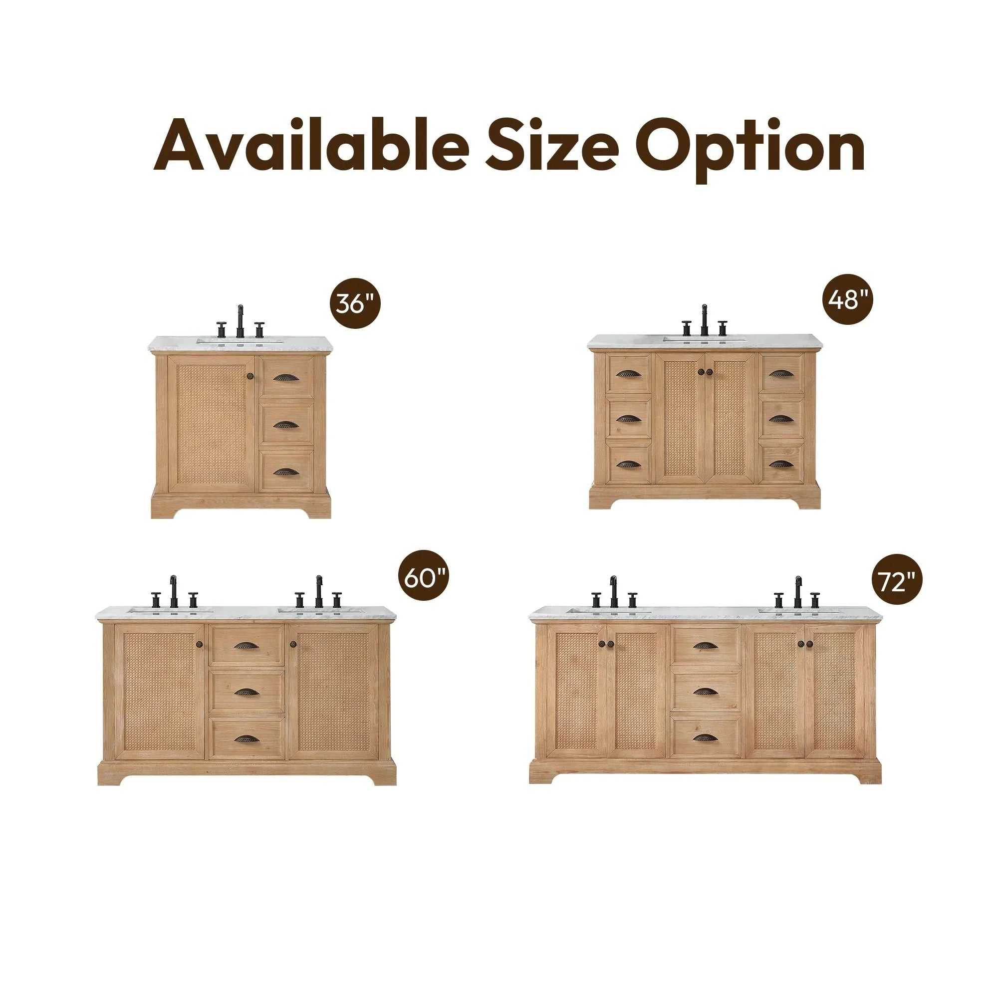 Mobile bagno Hervas con top in marmo naturale senza specchio