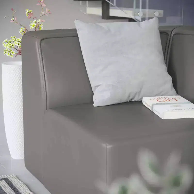 Sedia ad Angolo in Pelle Vegana Mingle - Modway