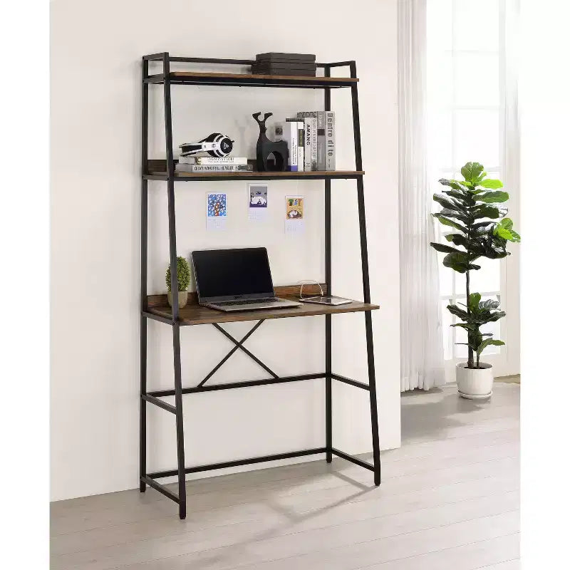 Scrivania con Libreria e Presa USB