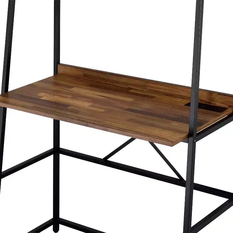 Scrivania con Libreria e Presa USB