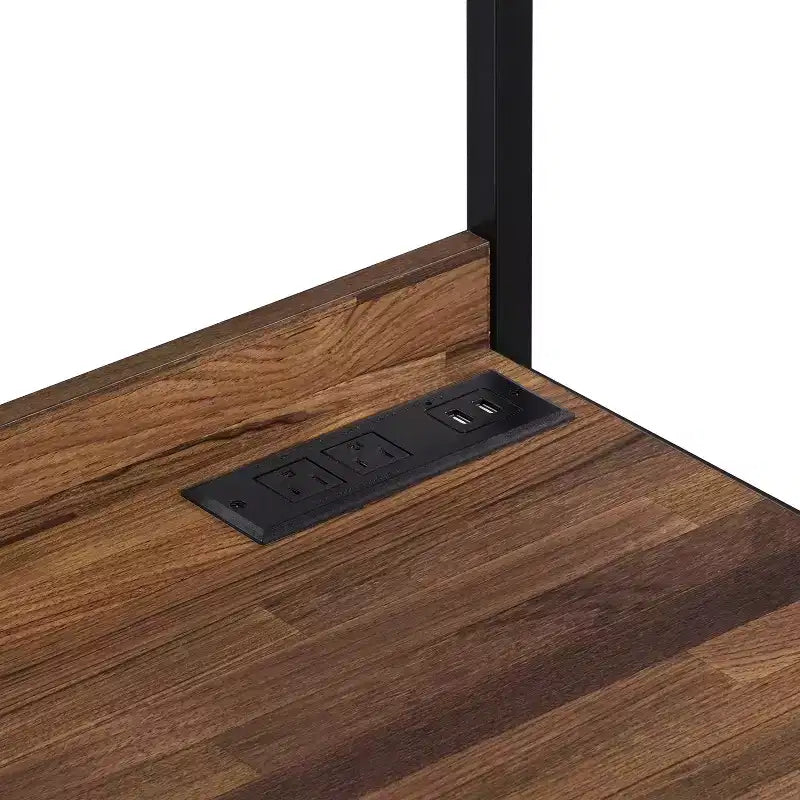Scrivania con Libreria e Presa USB