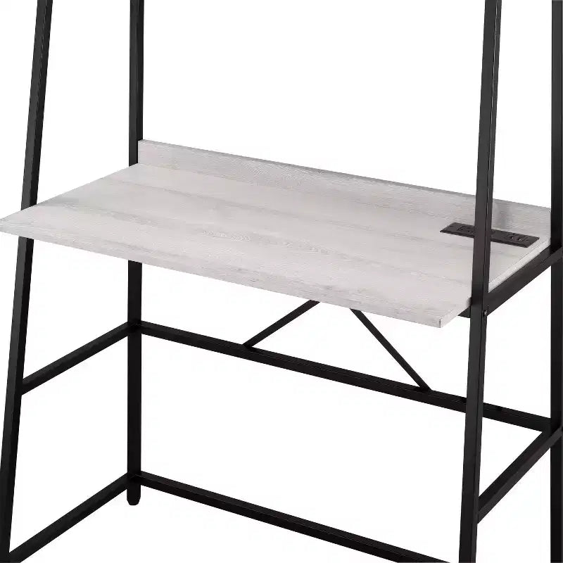 Scrivania con Libreria e Presa USB