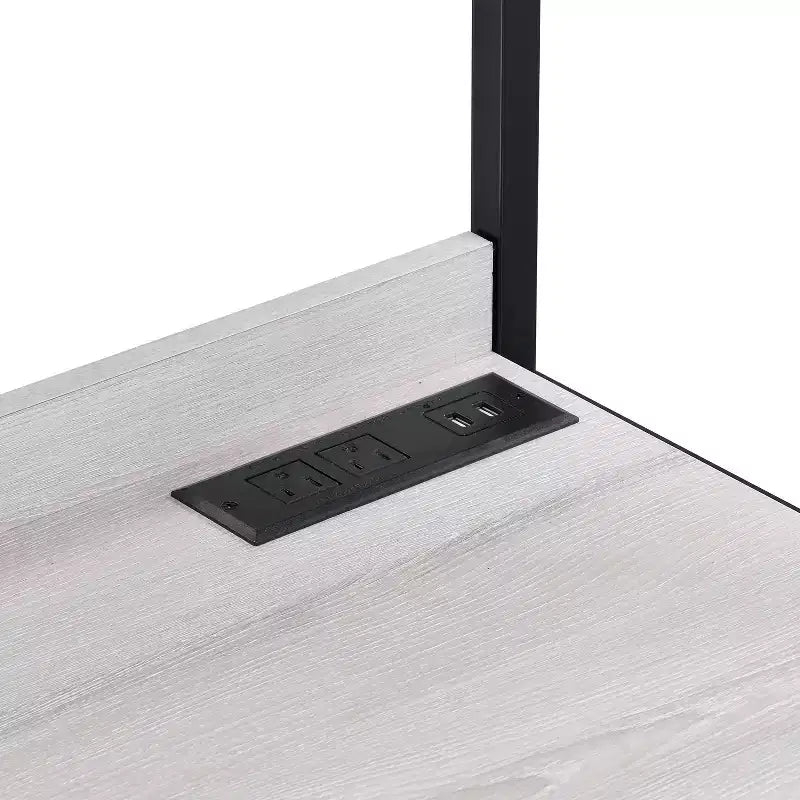 Scrivania con Libreria e Presa USB