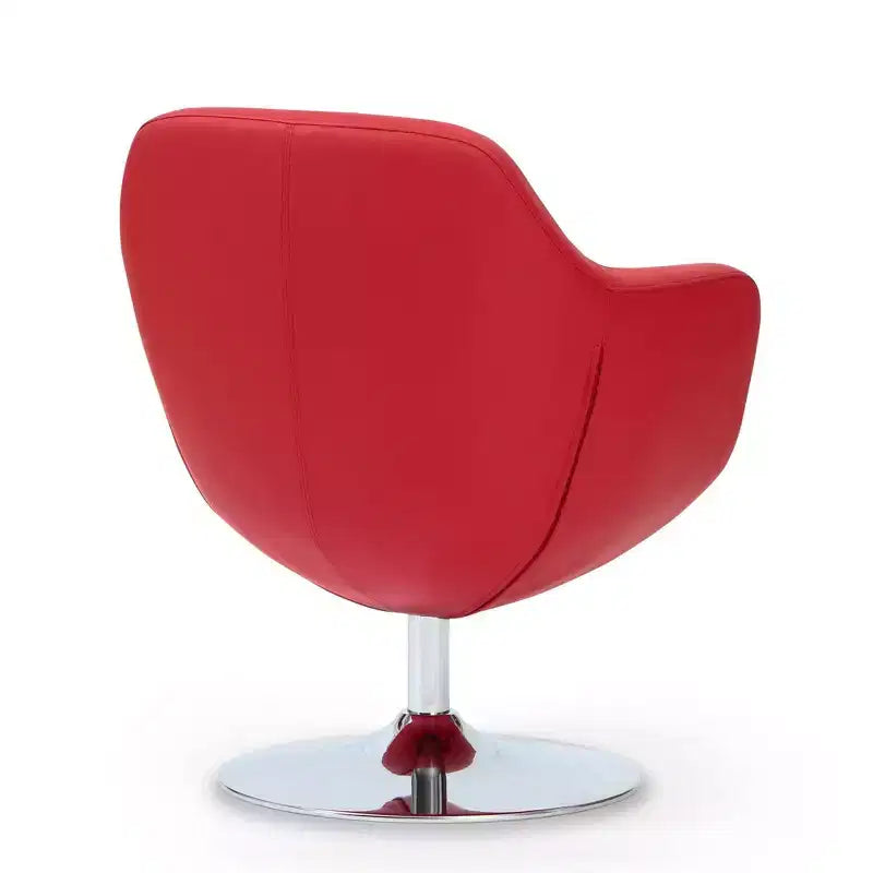 Poltrona girevole Caisson in similpelle