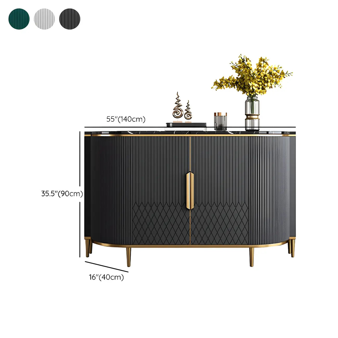 Madia Glam Marble in Grigio con Contenitore