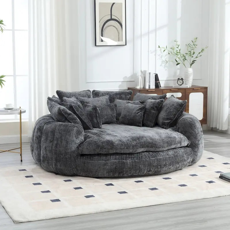 Comodo divano letto matrimoniale Loaf, divano letto oversize con braccioli