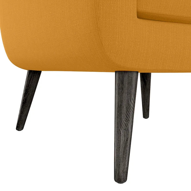 Poltrona di design di metà secolo Carson Carrington Keflavik, giallo senape
