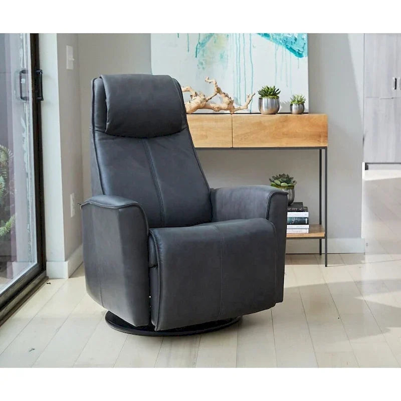 Poltrona reclinabile girevole Fjords Urban Leather